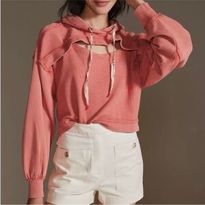 NWT Anthropologie hoodie crop top